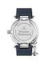  image of vivienne-westwood-ladiesnbsporb-heart-blue-and-silver-detail-charm-dial-blue-leather-strapnbspwatch