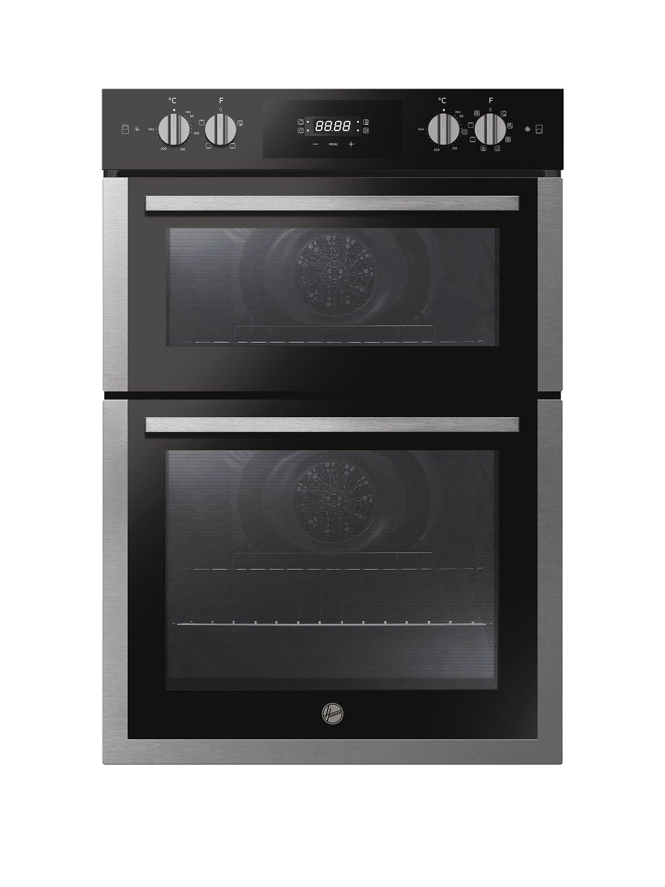 Product photograph of Hoover H-oven 300 Ho9dc3ub308bi 90cm Built Under Double Oven - Black Amp Stainless Steel - Oven With Installation from very.co.uk