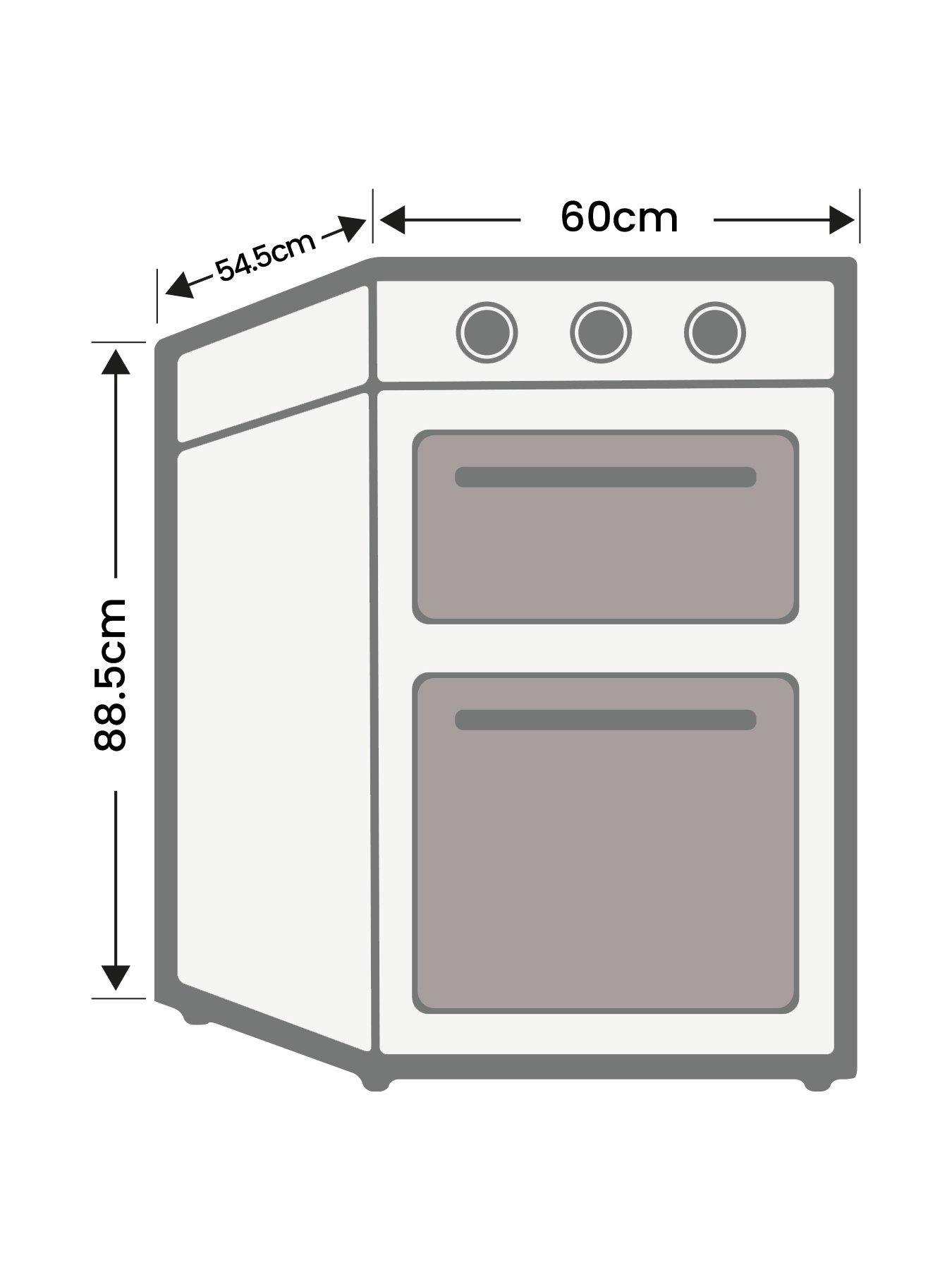 Image 6 of 6 of Hoover H-OVEN 300&nbsp;HO9DC3UB308BI 90cm Built Under Double Oven -&nbsp;Black &amp; Stainless Steel