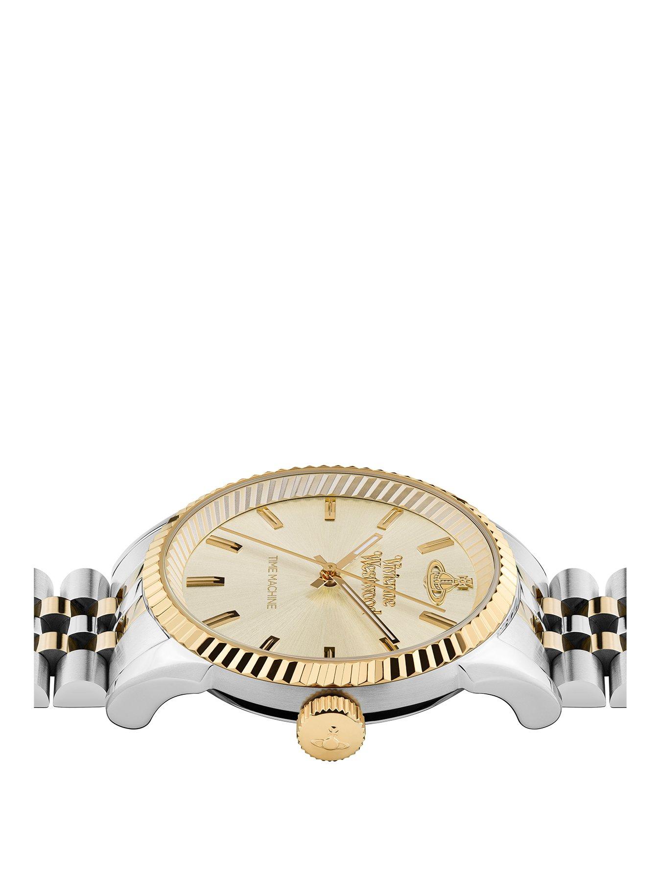 Image 2 of 4 of Vivienne Westwood Men's&nbsp;Seymour Champagne Gold Sunray Dial 2-Tone Stainless Steel Jubilee Bracelet Watch