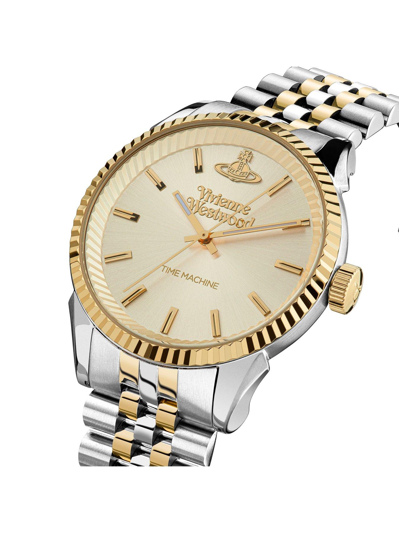 Image 3 of 4 of Vivienne Westwood Men's&nbsp;Seymour Champagne Gold Sunray Dial 2-Tone Stainless Steel Jubilee Bracelet Watch