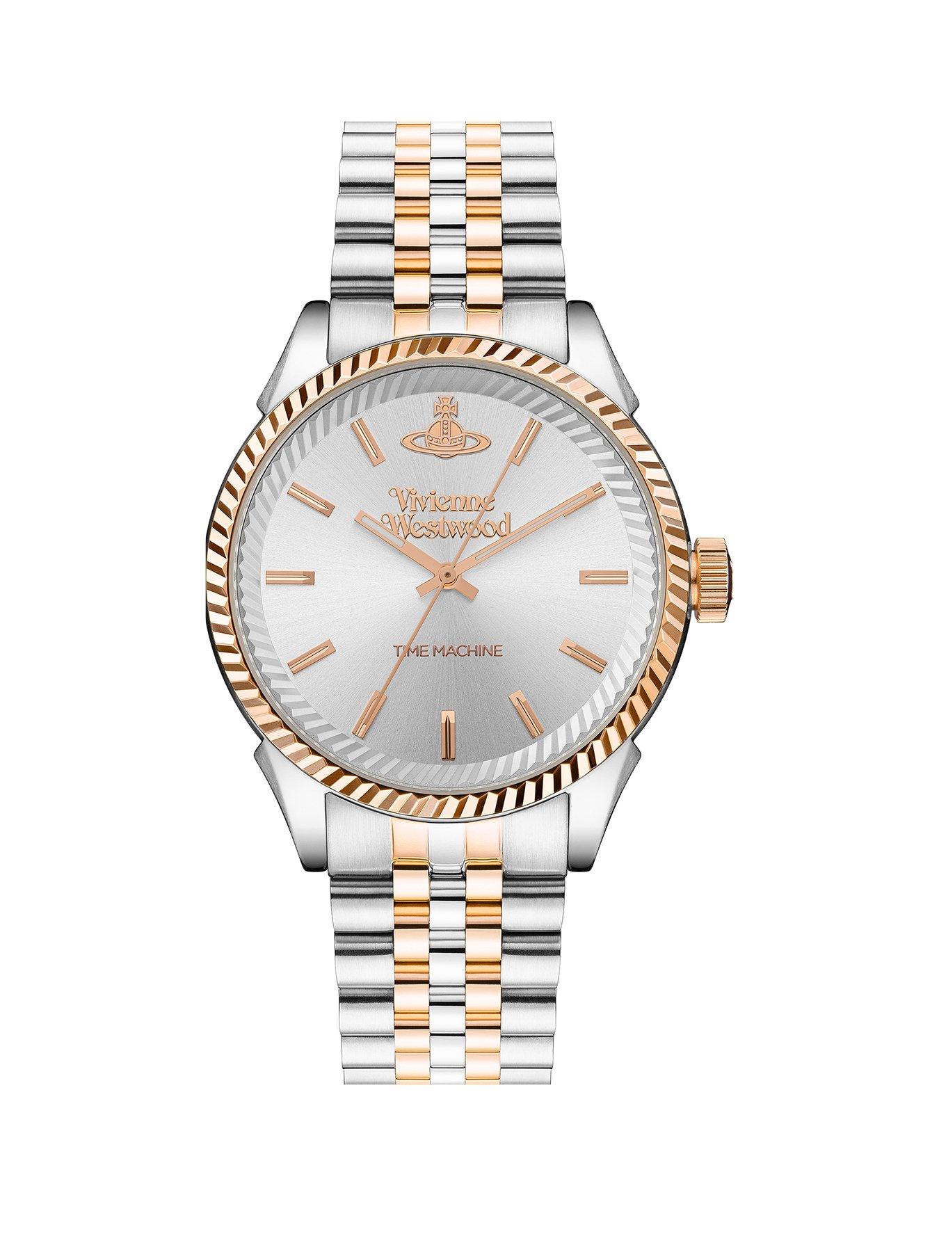 Image 1 of 4 of Vivienne Westwood Men's Seymour Silver Sunray and Rose Gold Detail Dial Two Tone Stainless Steel Jubilee Bracelet Watch