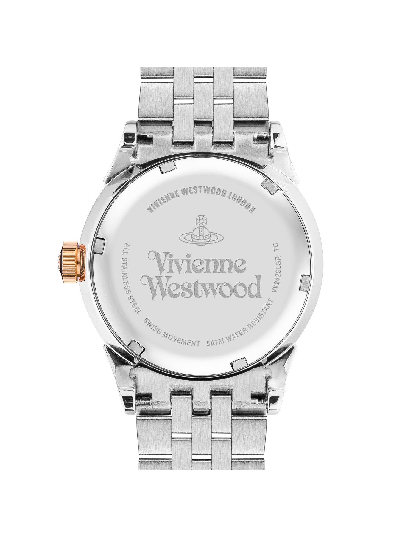 Image 4 of 4 of Vivienne Westwood Men's Seymour Silver Sunray and Rose Gold Detail Dial Two Tone Stainless Steel Jubilee Bracelet Watch