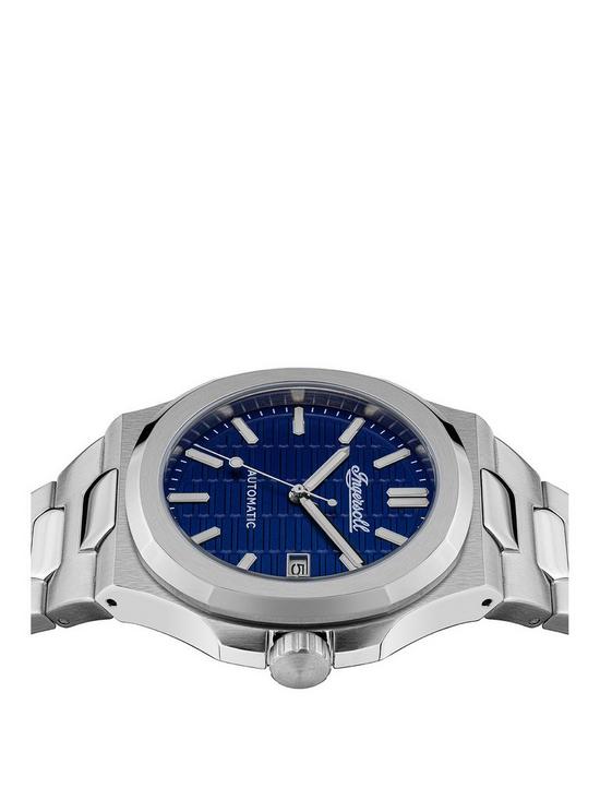 stillFront image of ingersoll-the-catalina-blue-date-automatic-dial-stainless-steel-bracelet-watch