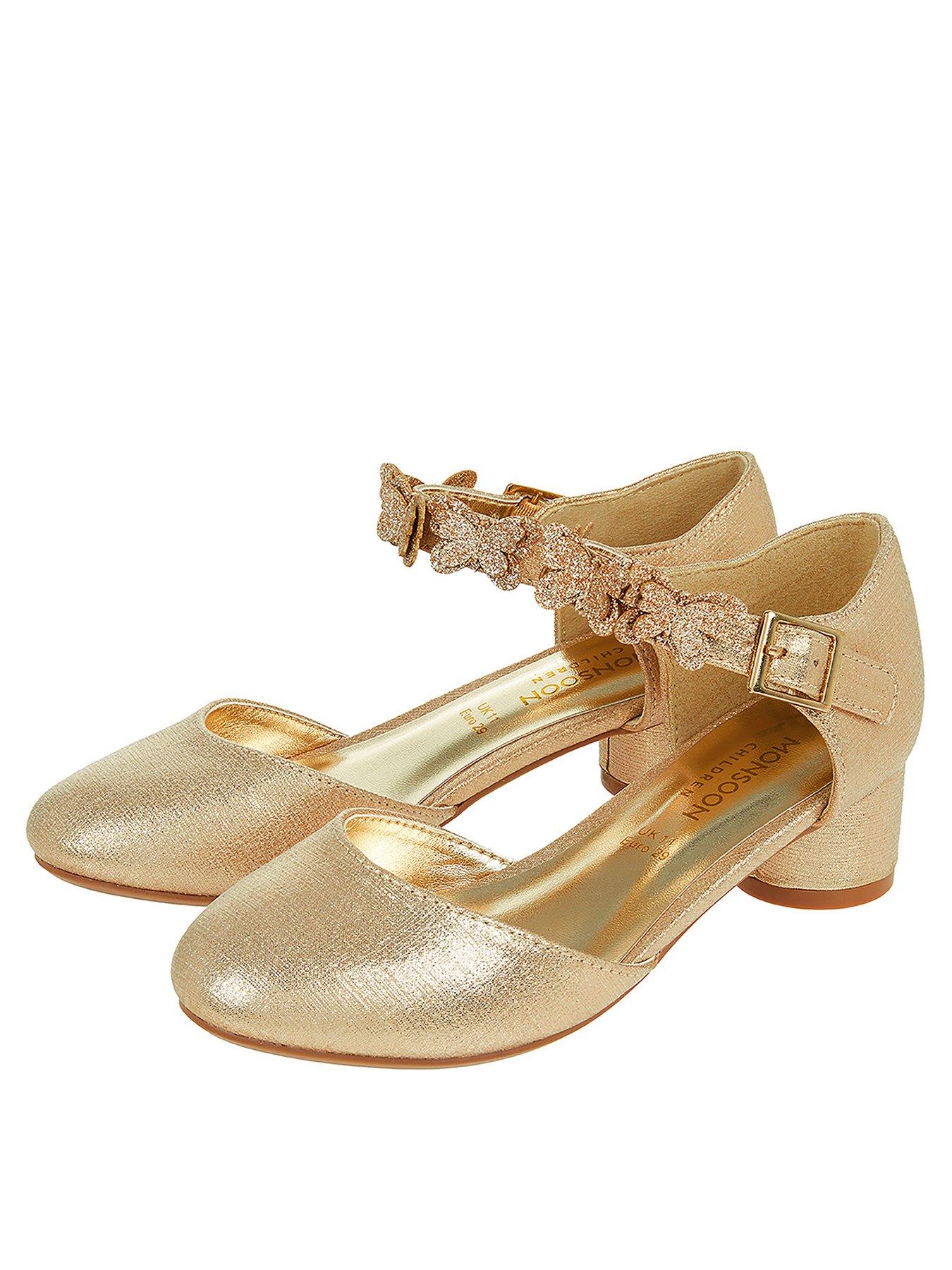 Monsoon Girls Savannah Butterfly Two Part Shoe Gold very.co.uk