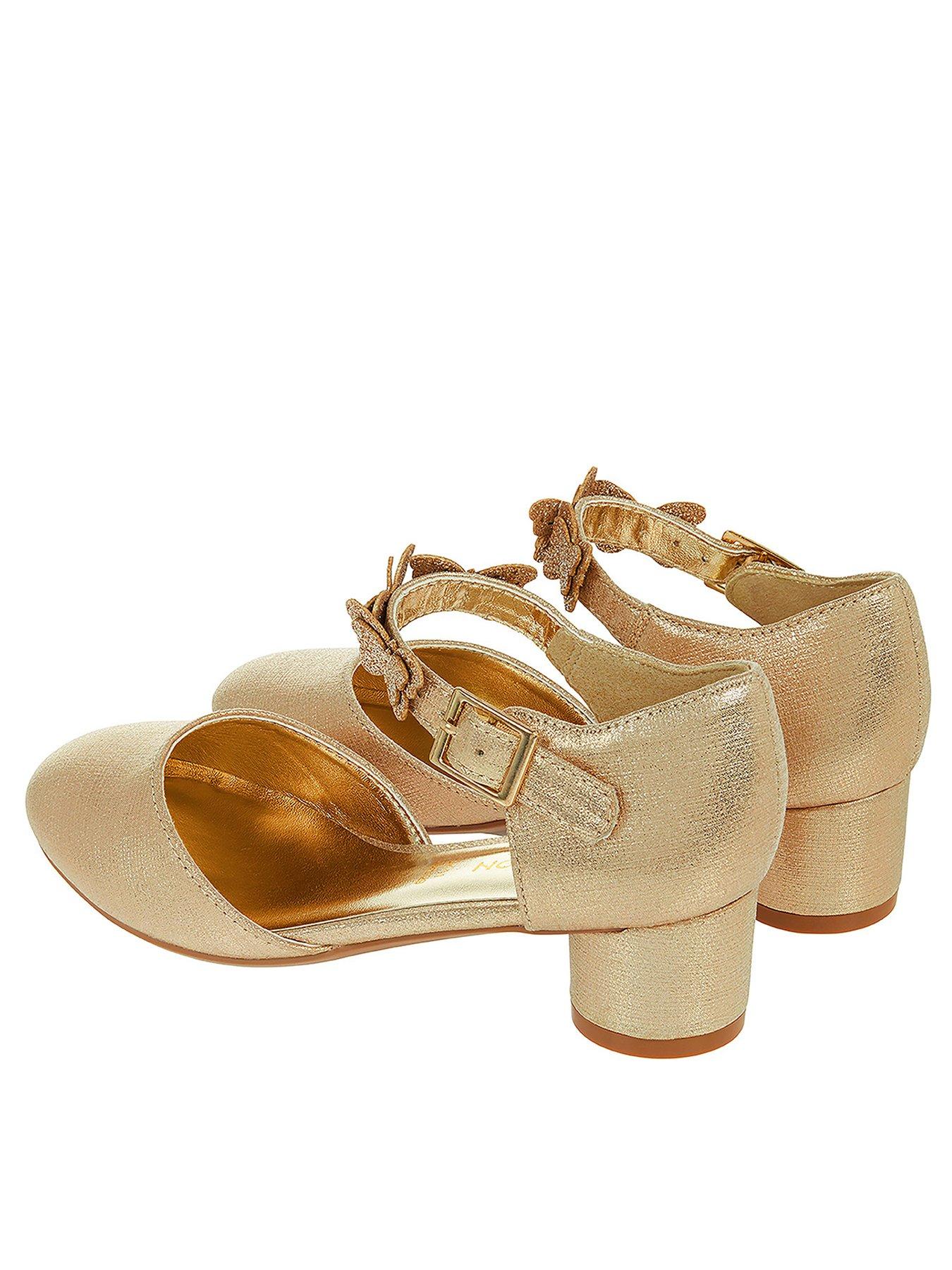 Monsoon Girls Savannah Butterfly Two Part Shoe Gold very.co.uk