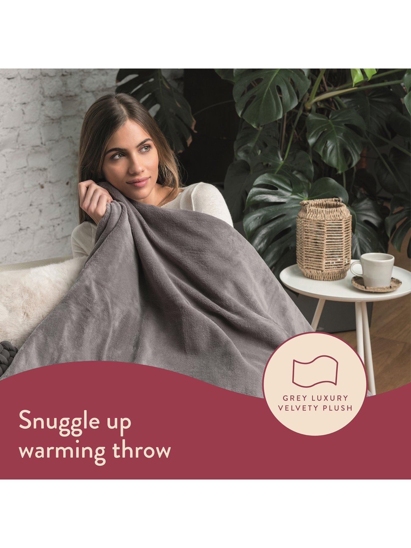 Image 3 of 8 of Dreamland Snuggle Up Warming Throw - Grey