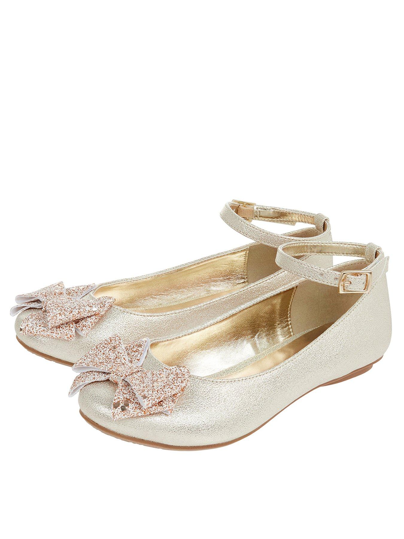 gold flat shoes for toddlers