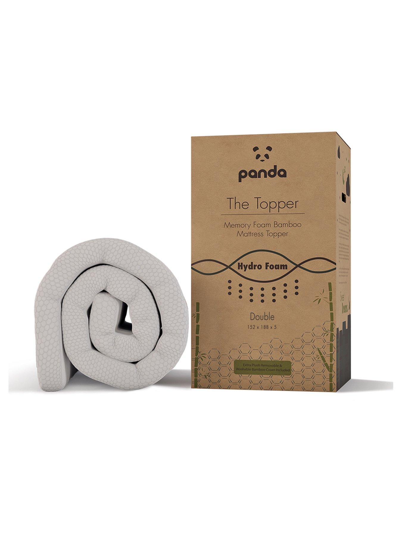 Panda London Memory Foam Bamboo Mattress Topper - White