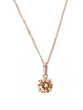 love-gold-9ct-rose-gold-6mm-champagne-cubic-zirconia-pendant-necklace