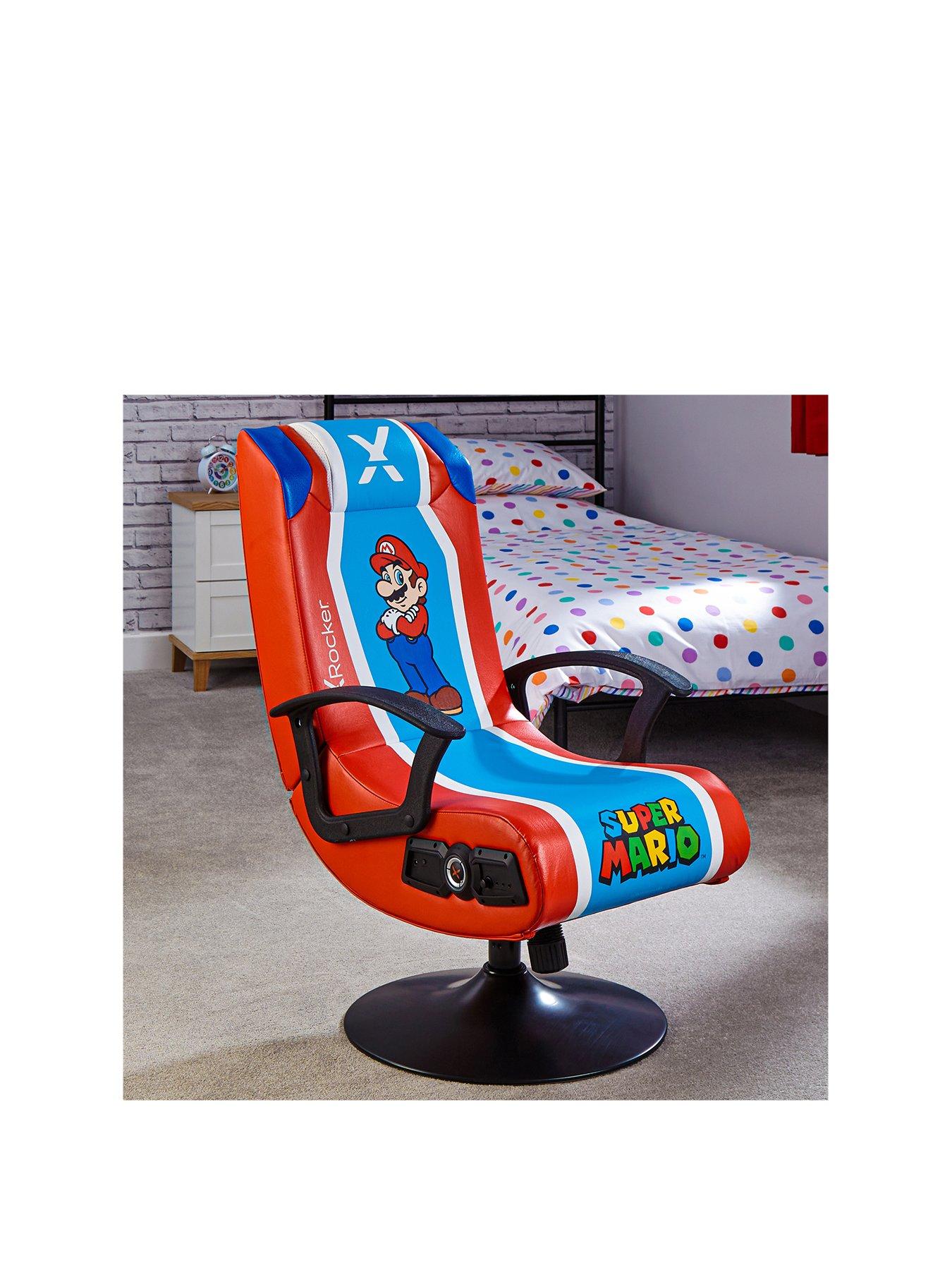 X Rocker Nintendo Super Mario 2.1 Audio Pedestal Chair Mario Joy