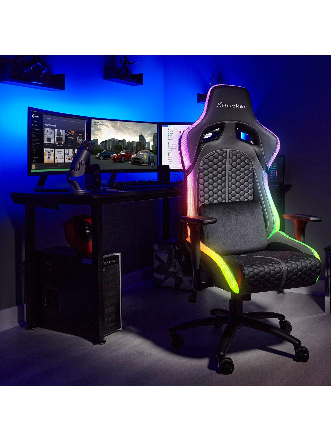 X Rocker STINGER RGB LED PC GAMING CHAIR very.co.uk