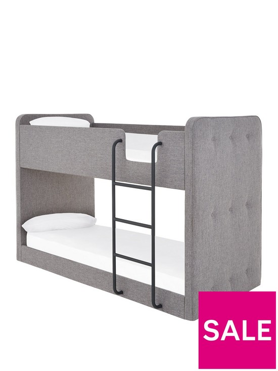 stillFront image of very-home-charlie-fabric-bunk-bed-with-mattress-options-buy-and-savenbsp--grey