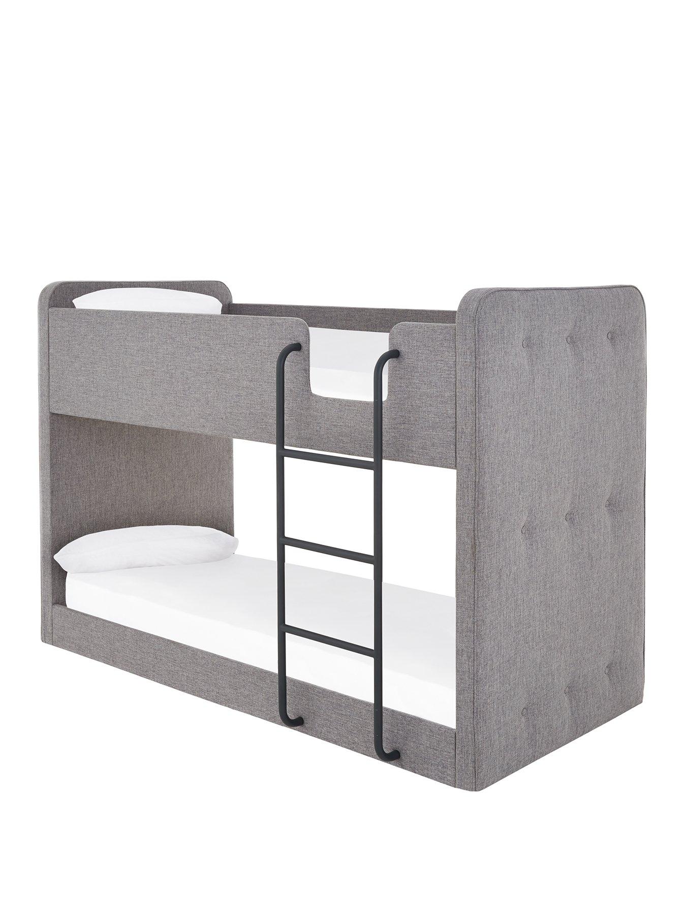 Image 2 of 5 of Very Home Charlie Fabric Bunk Bed with Mattress Options (Buy and SAVE!)&nbsp;- Grey