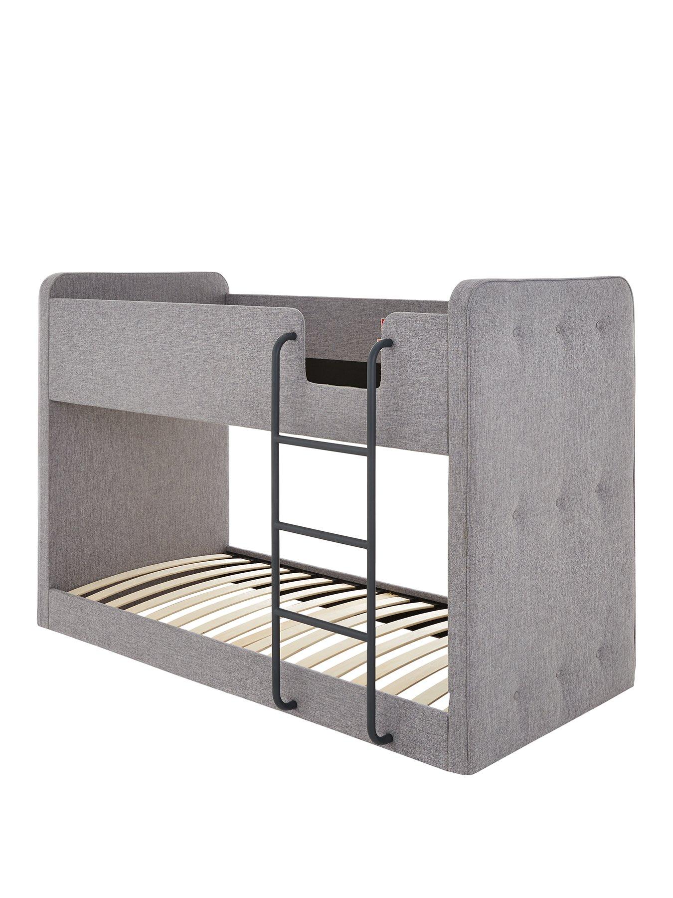 Image 3 of 5 of Very Home Charlie Fabric Bunk Bed with Mattress Options (Buy and SAVE!)&nbsp;- Grey