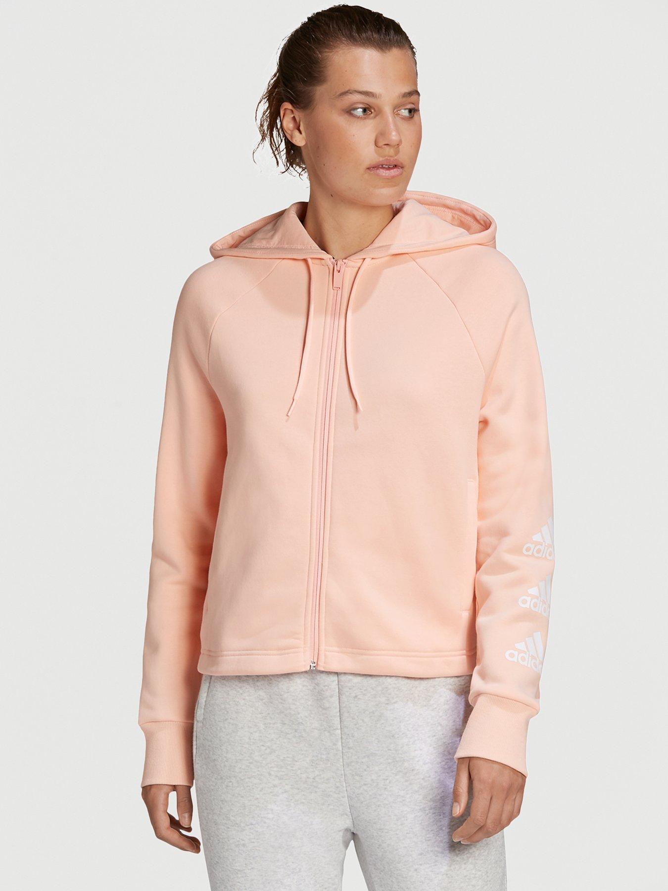adidas coral hoodie