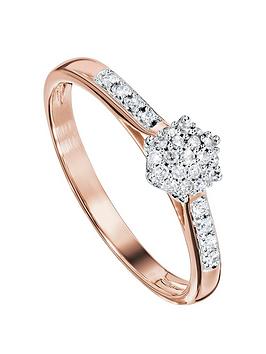 love-diamond-9ct-rose-gold-10-point-diamond-cluster-engagement-ring