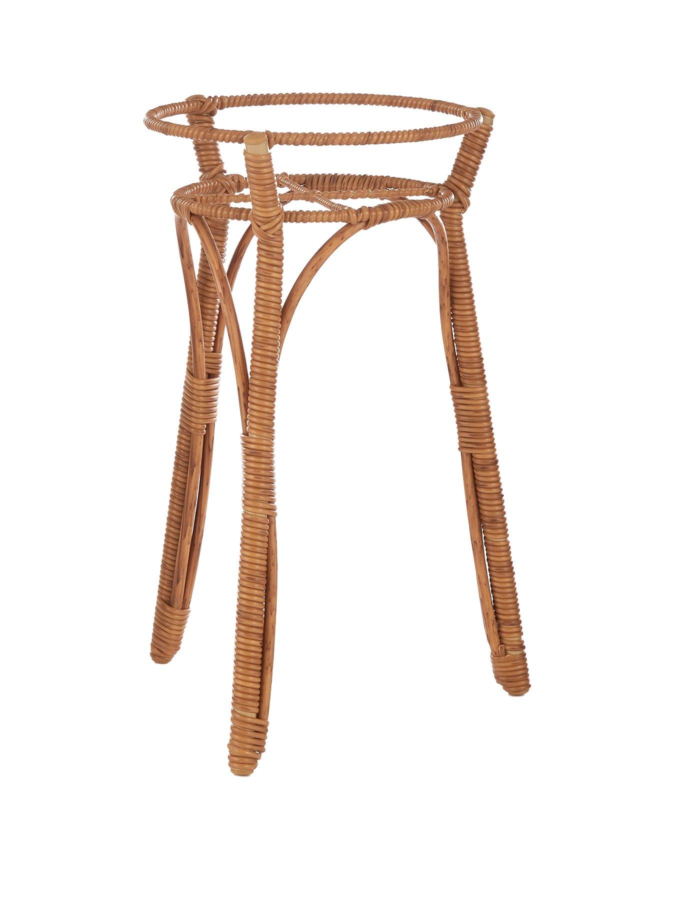 Product photograph of Very Home Tall Poly Rattan Planter Stand from very.co.uk
