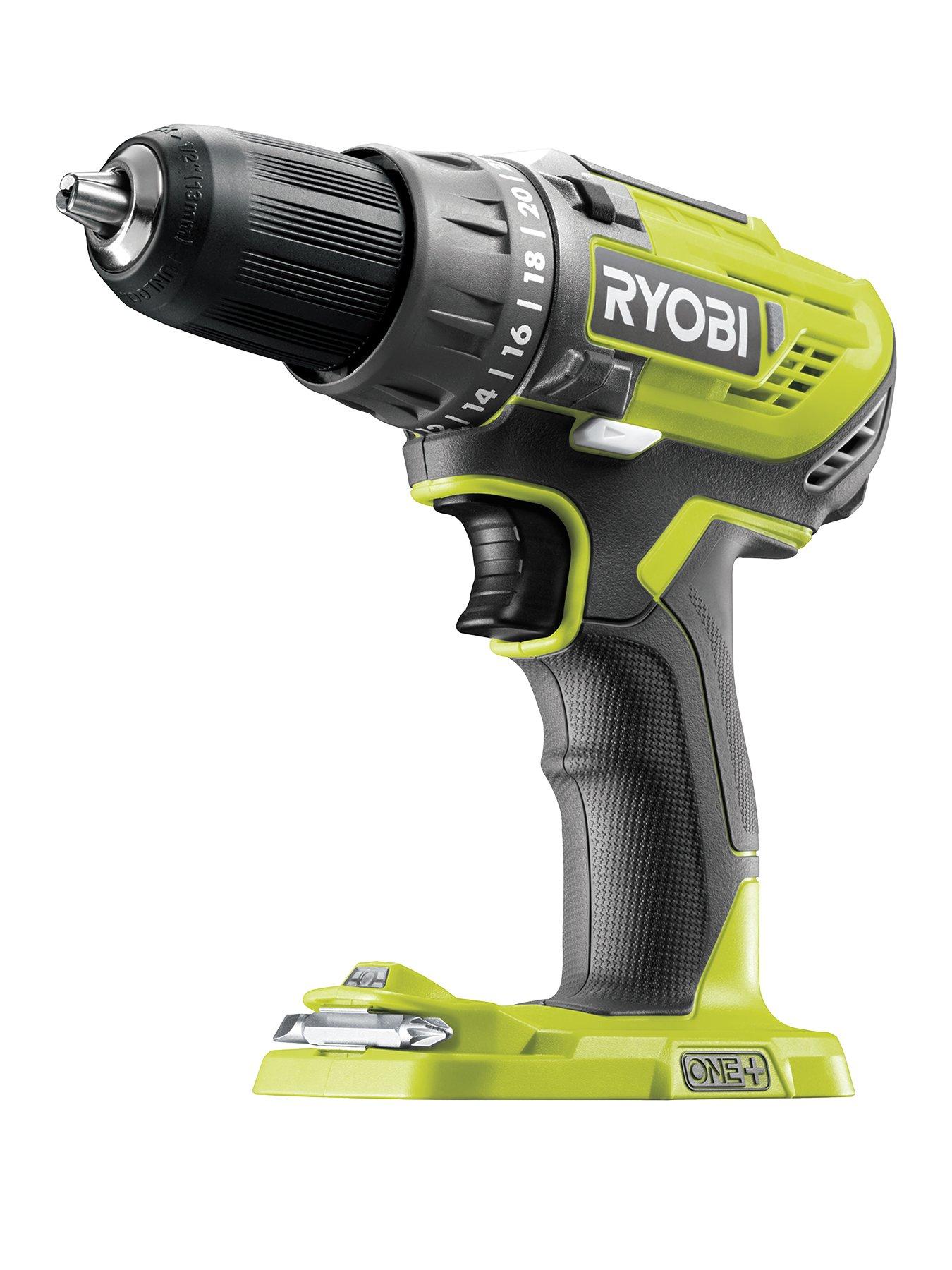 Product photograph of Ryobi R18dd3-0 18v One Cordless Compact Drill Driver Bare Tool from very.co.uk
