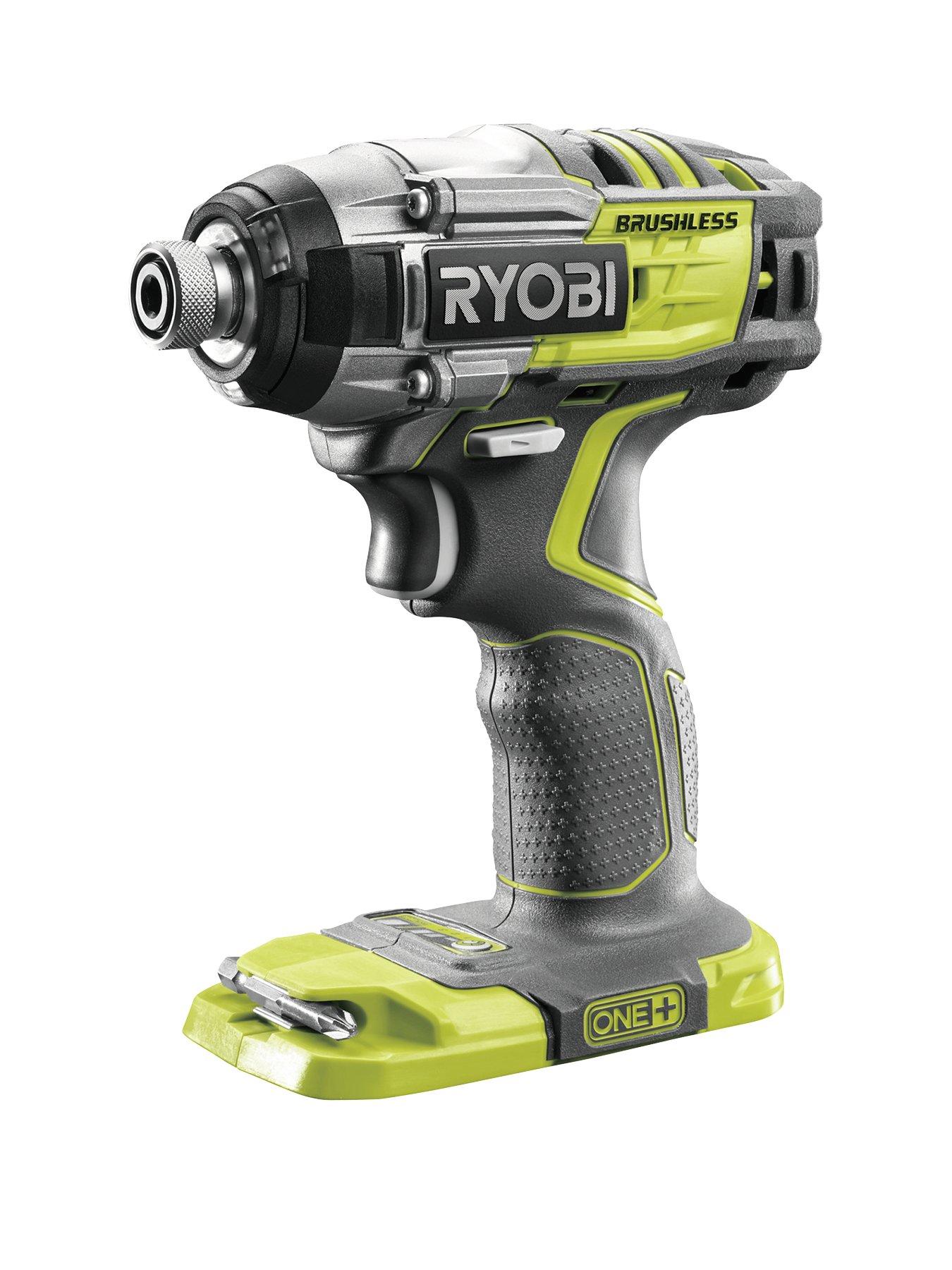 Product photograph of Ryobi R18idbl-0 18v One Cordless 4-mode Brushless Impact Driver Bare Tool from very.co.uk