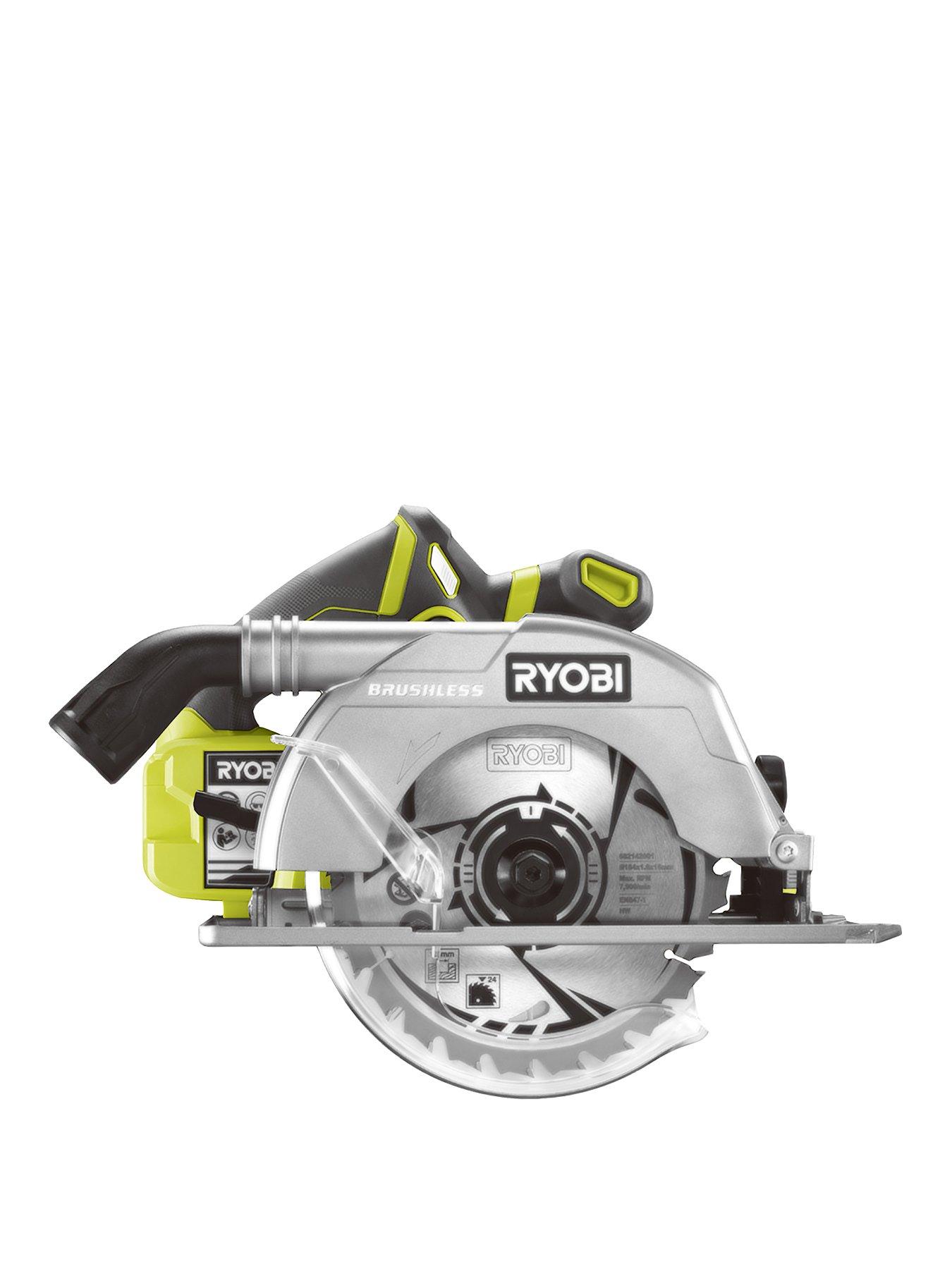 Product photograph of Ryobi R18cs7-0 18v One Cordless 184mm Brushless Circular Saw Bare Tool from very.co.uk