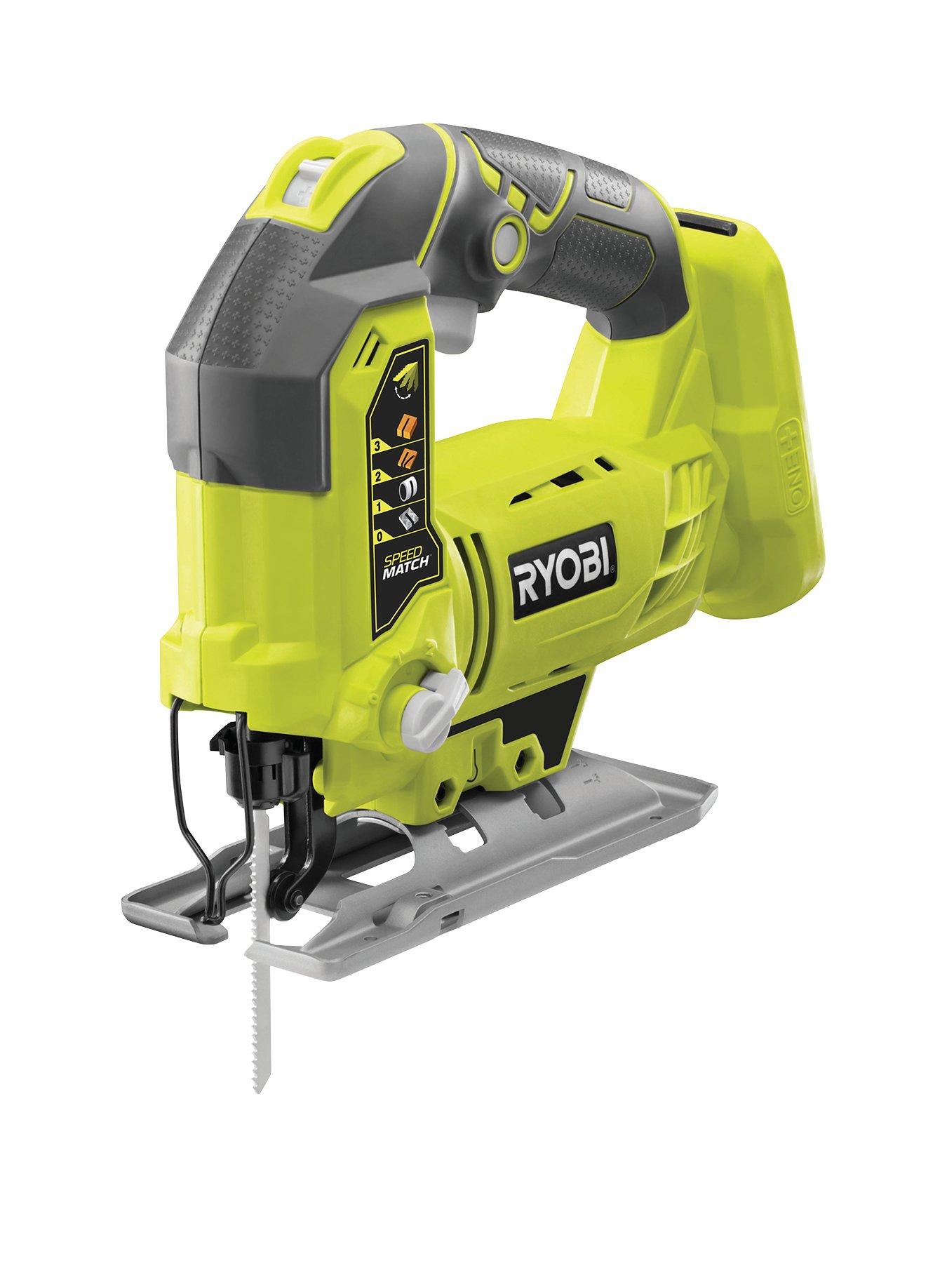 Product photograph of Ryobi R18js-0 18v One Cordless Flush Cut Jigsaw Bare Tool from very.co.uk