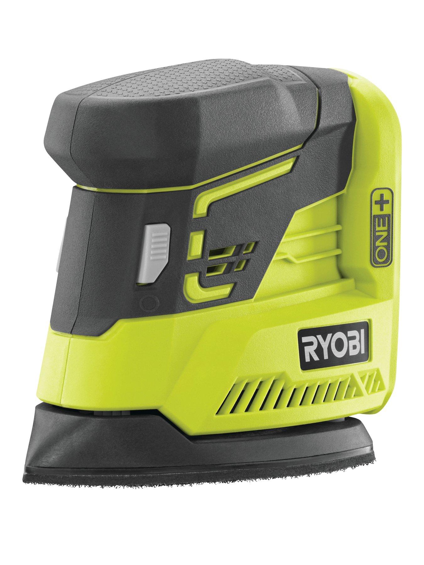 Product photograph of Ryobi R18ps-0 18v One Cordless Corner Palm Sander Bare Tool from very.co.uk