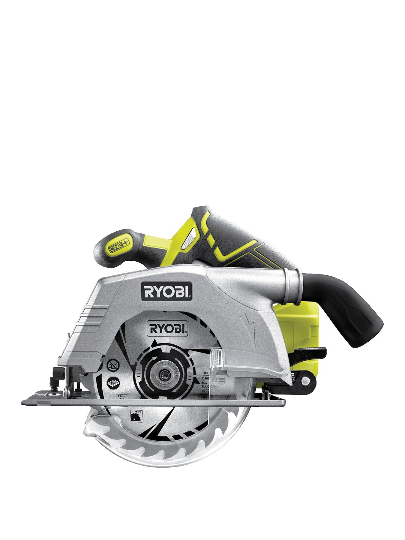 Product photograph of Ryobi R18cs-0 18v One Cordless 165mm Circular Saw Bare Tool from very.co.uk