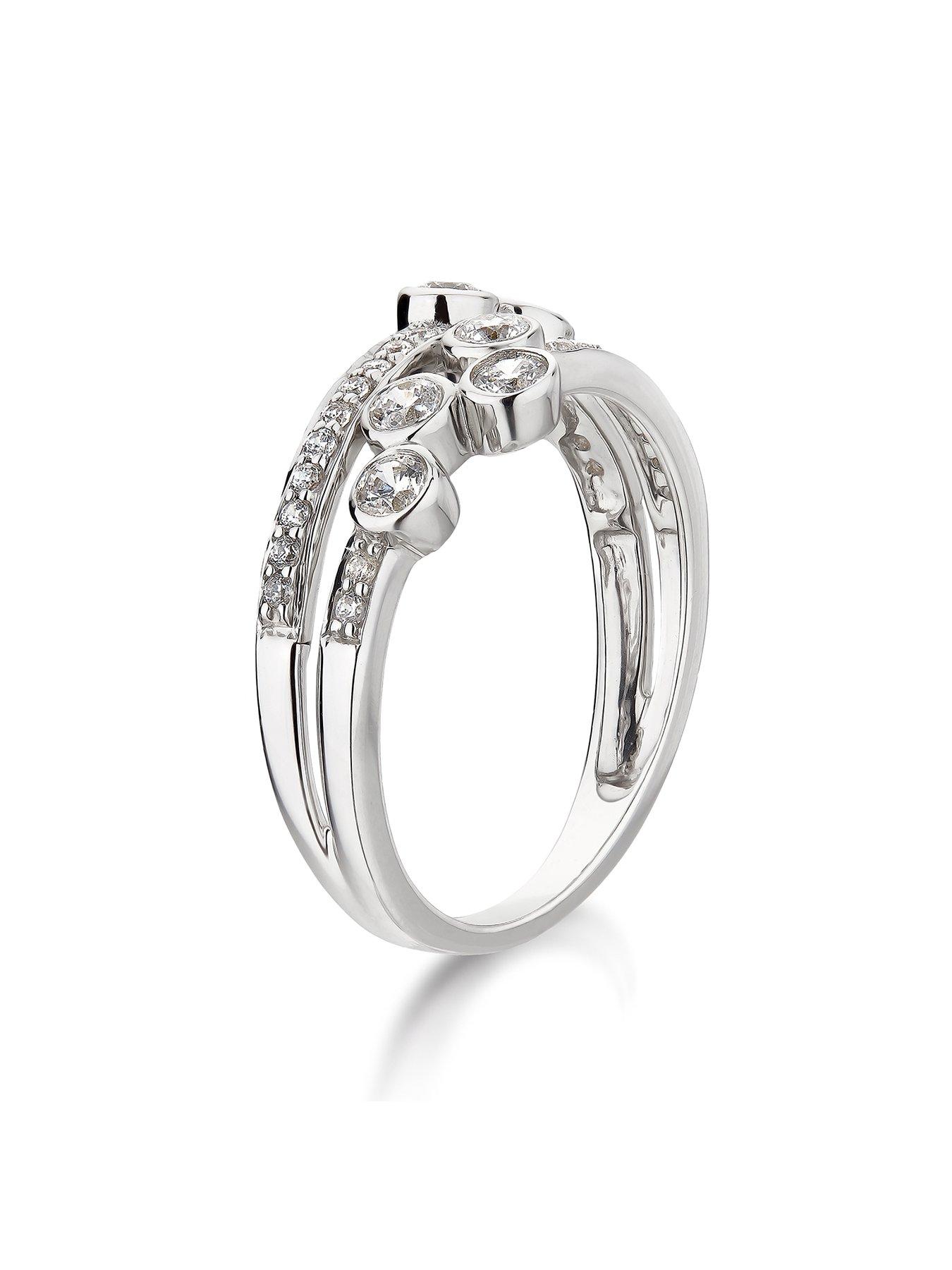 Image 2 of 5 of Love DIAMOND 9ct White Gold 0.5ct Diamond Ring