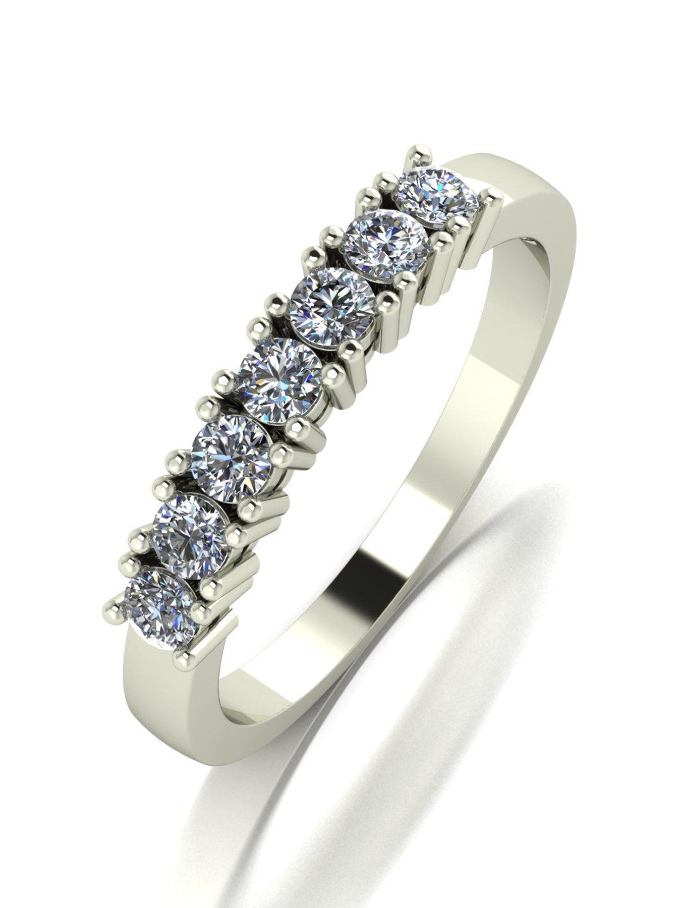 Product photograph of Love Diamond 9ct White Gold 0 50ct Diamond Eternity Ring from very.co.uk