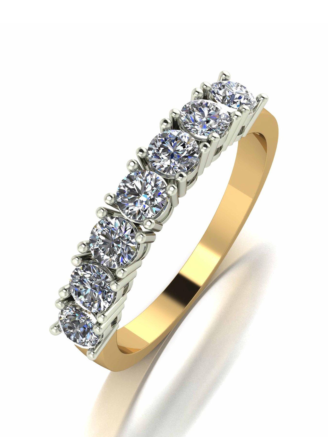 Product photograph of Love Diamond 18ct Gold 1ct Diamond Eternity Ring from very.co.uk