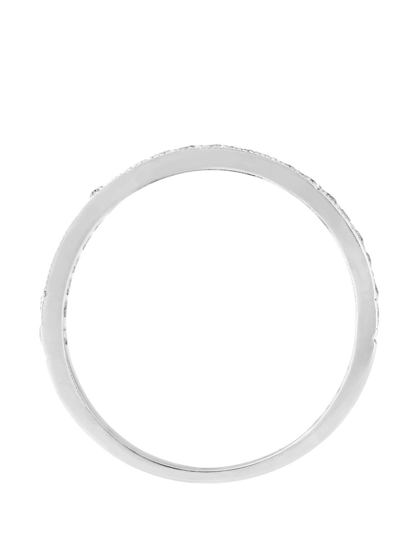 Image 2 of 7 of Love DIAMOND 9ct White Gold 0.25ct Diamond Wedding Band Ring