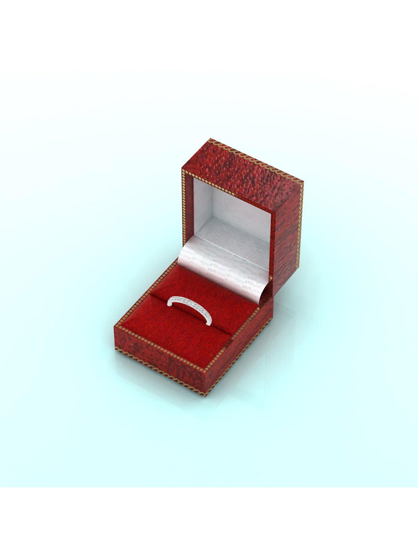 Image 5 of 7 of Love DIAMOND 9ct White Gold 0.25ct Diamond Wedding Band Ring