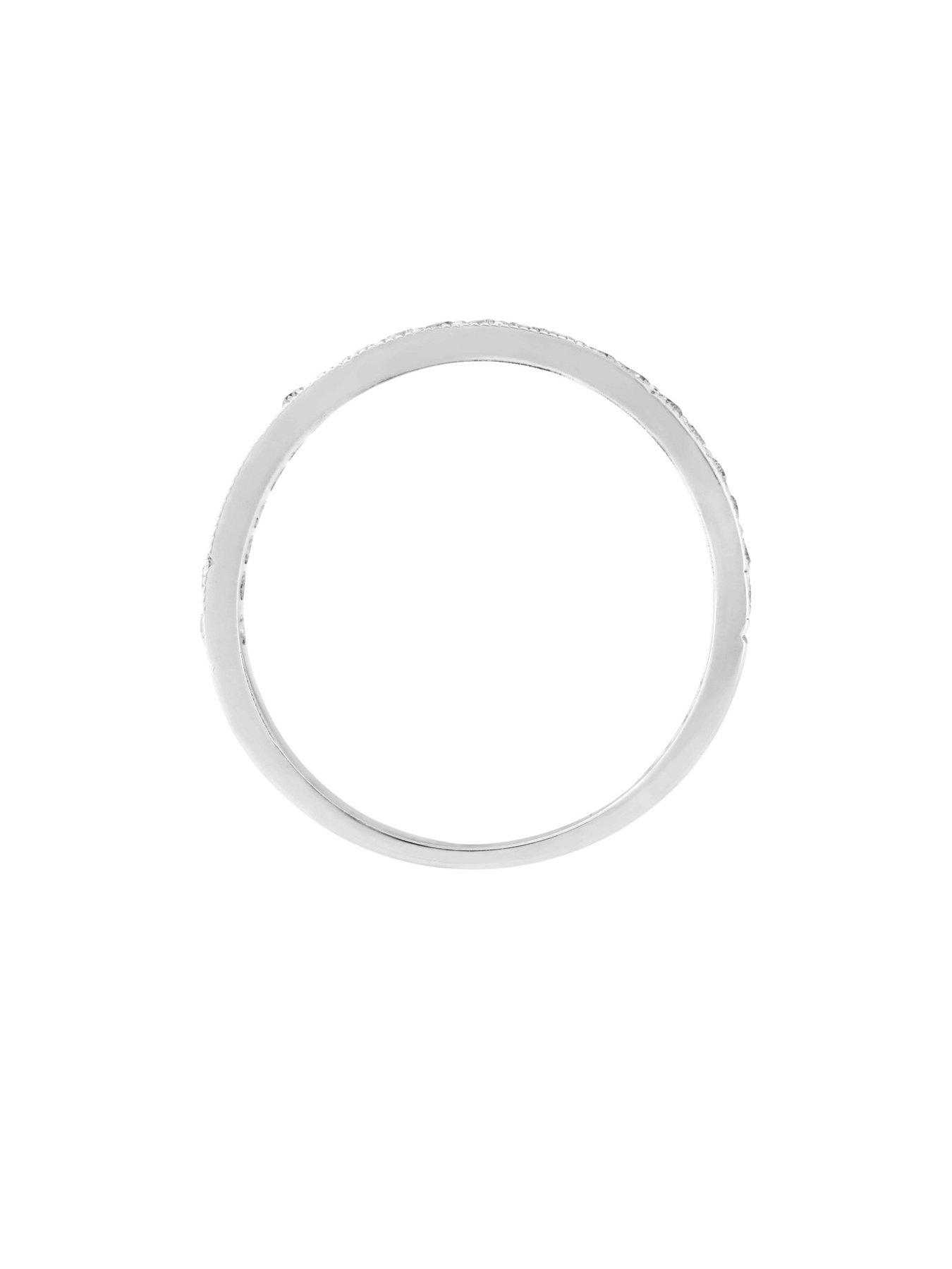 Image 6 of 7 of Love DIAMOND 9ct White Gold 0.25ct Diamond Wedding Band Ring