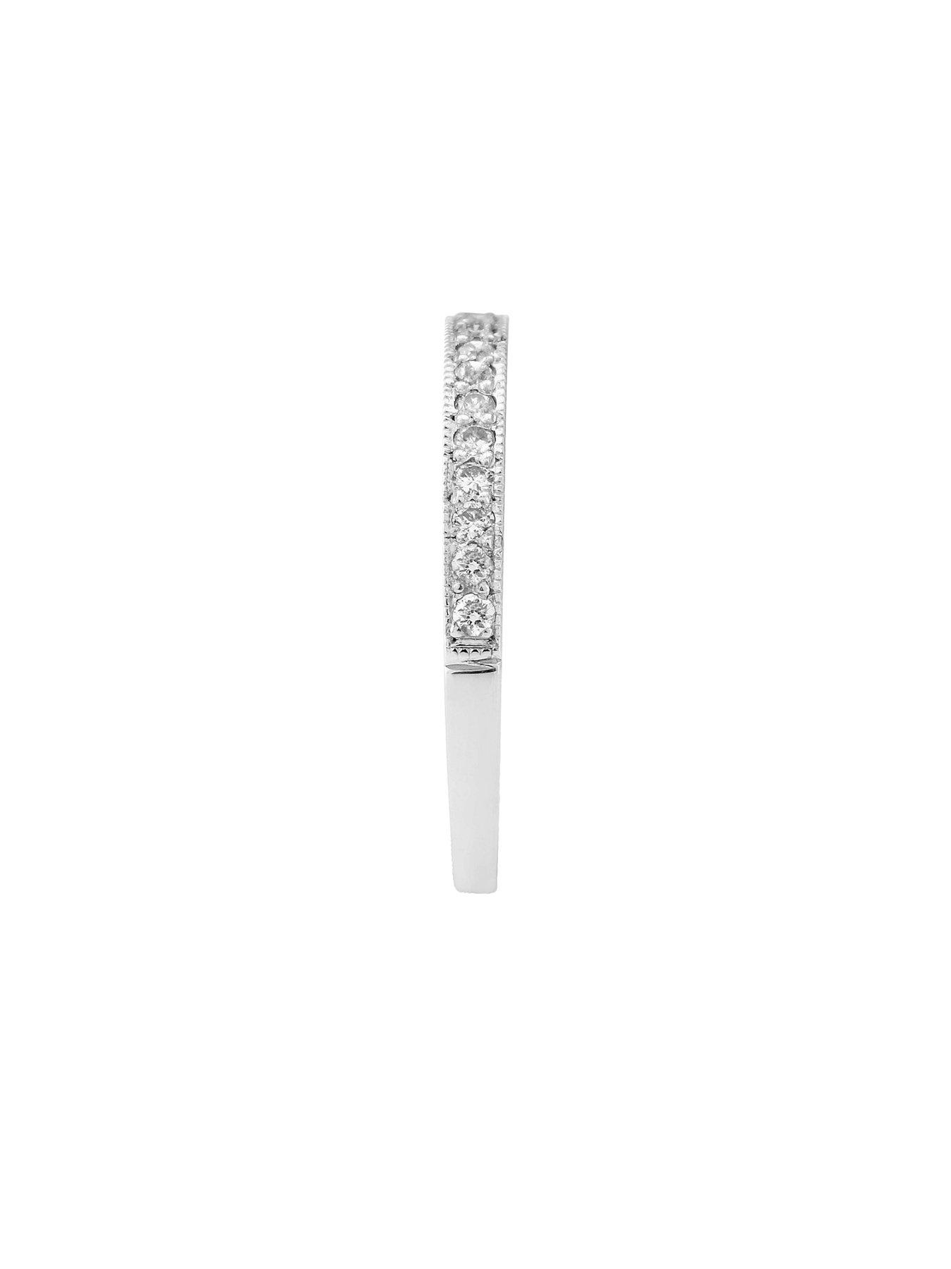 Image 7 of 7 of Love DIAMOND 9ct White Gold 0.25ct Diamond Wedding Band Ring
