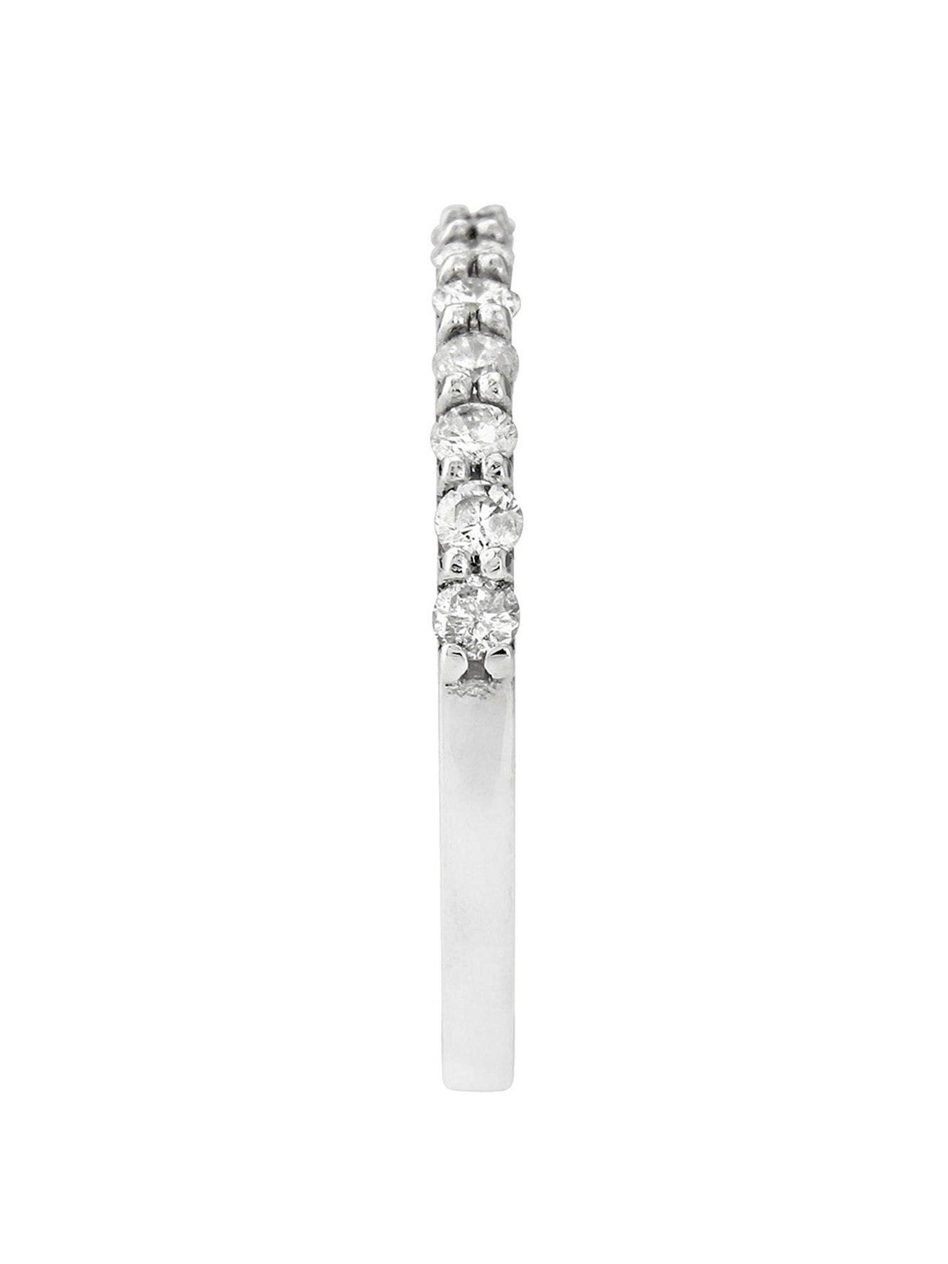 Image 3 of 7 of Love DIAMOND 9ct White Gold 0.50ct Diamond Wedding Band Ring