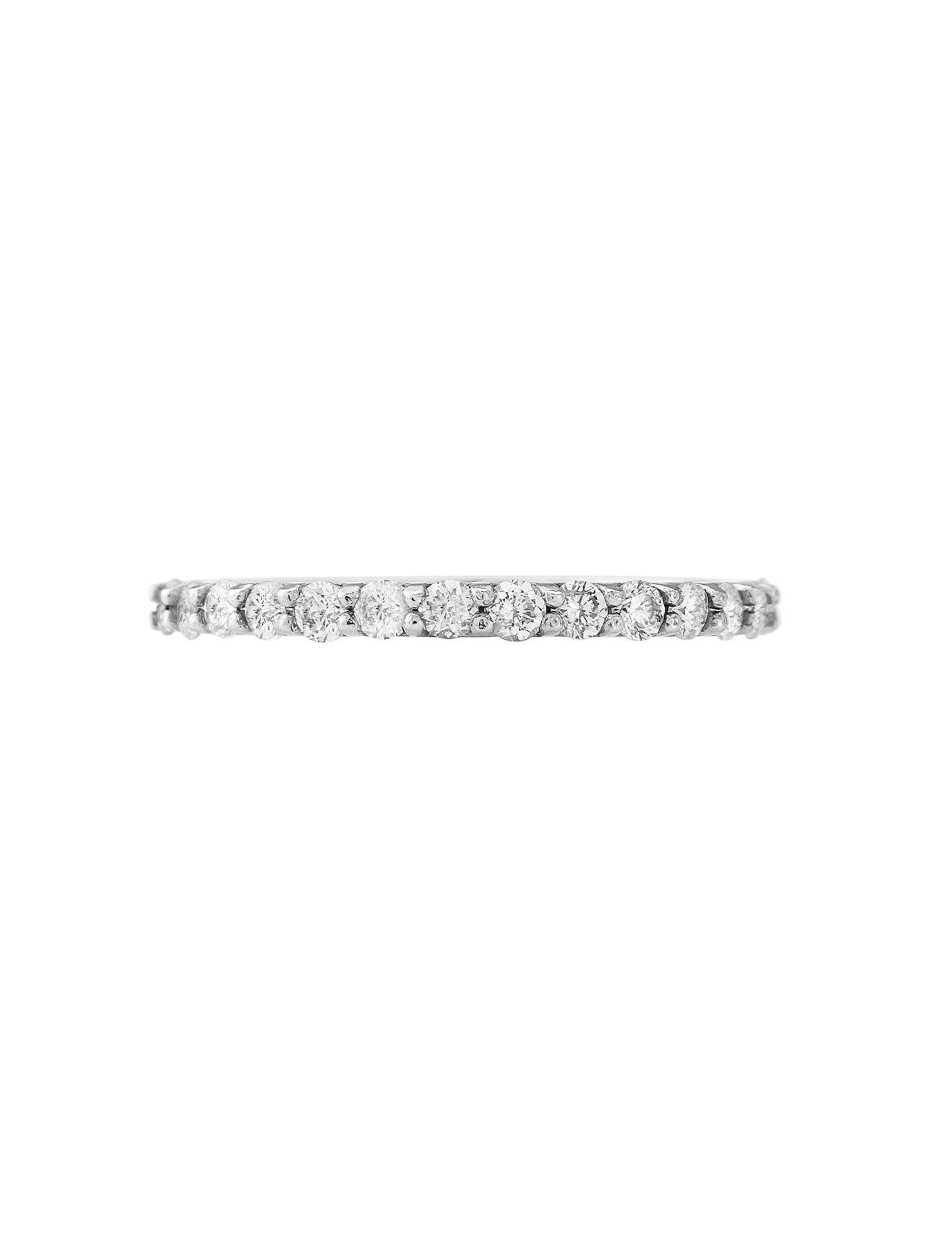 Image 4 of 7 of Love DIAMOND 9ct White Gold 0.50ct Diamond Wedding Band Ring