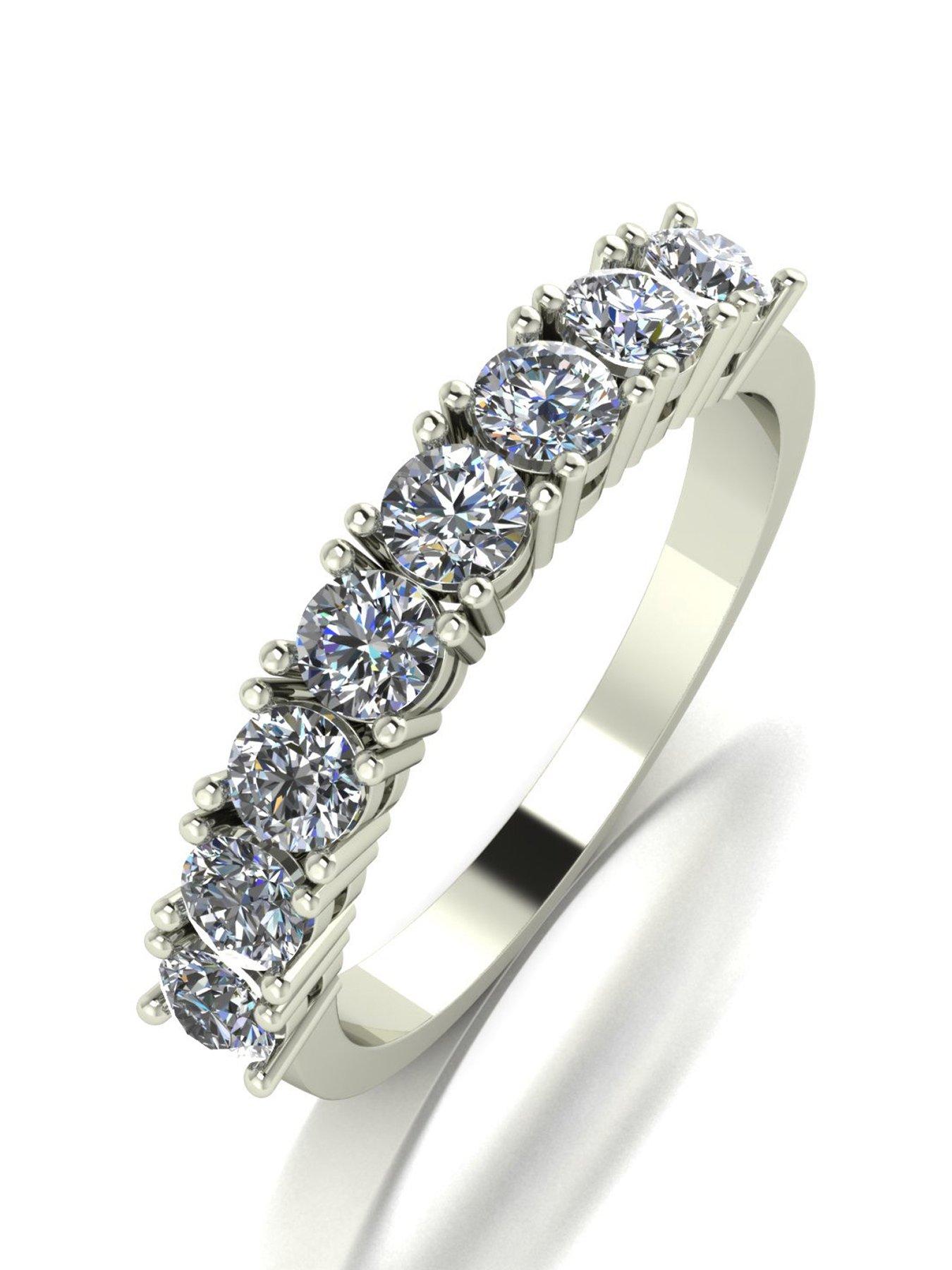 Product photograph of Love Diamond 9ct White Gold 1ct Diamond Eternity Ring from very.co.uk
