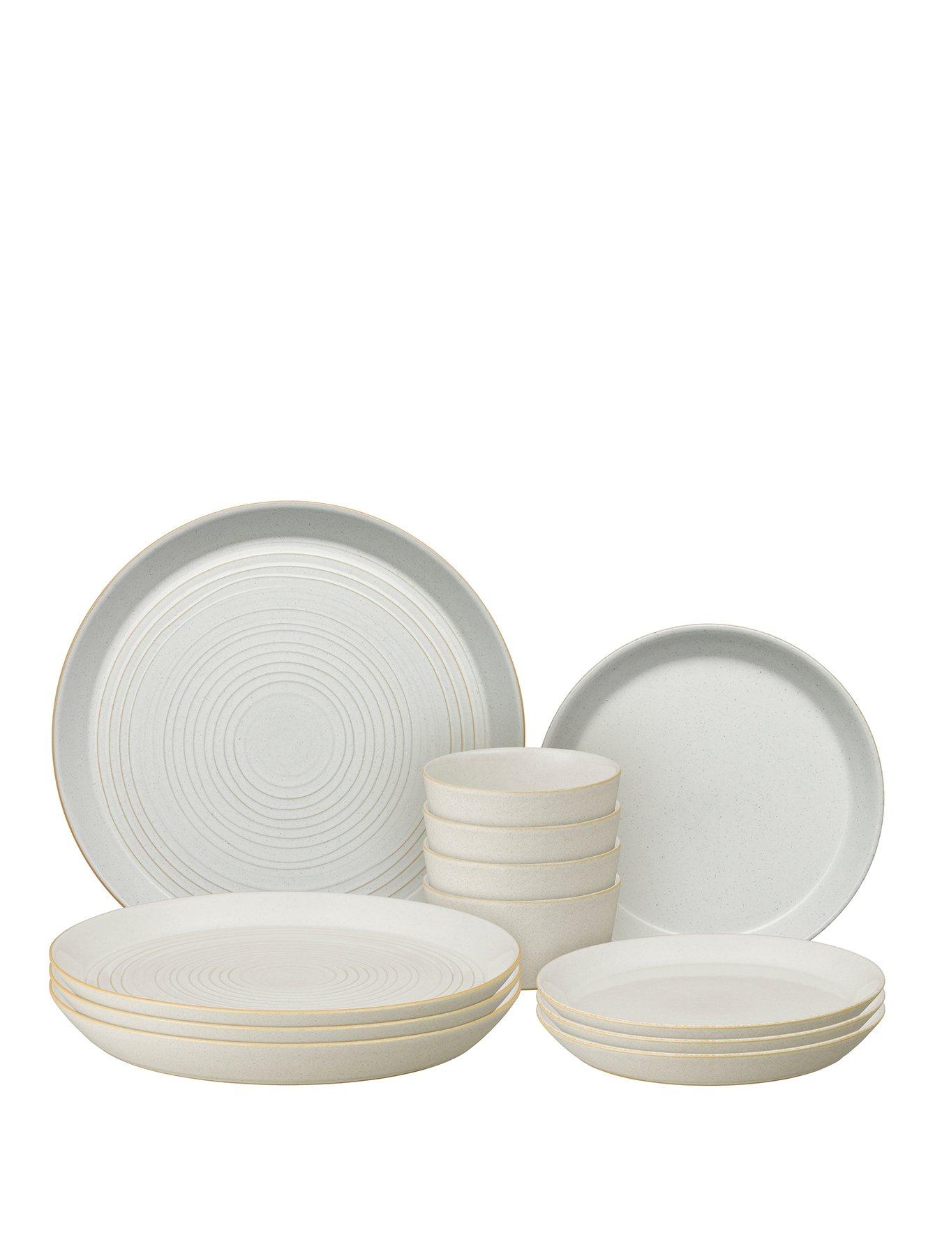 Product photograph of Denby Impression Cream 12 Piece Dinnerware Set from very.co.uk