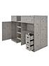  image of jackson-high-sleeper-with-storage-andnbspmattress-options-buy-and-save--nbspweathered-grey