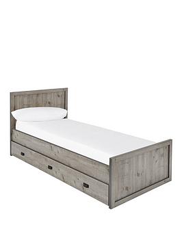 Product photograph of Very Home Jackson Single Storage Bed With Mattress Options Buy And Save - Weathered Grey - Bed Frame With Standard Mattress from very.co.uk