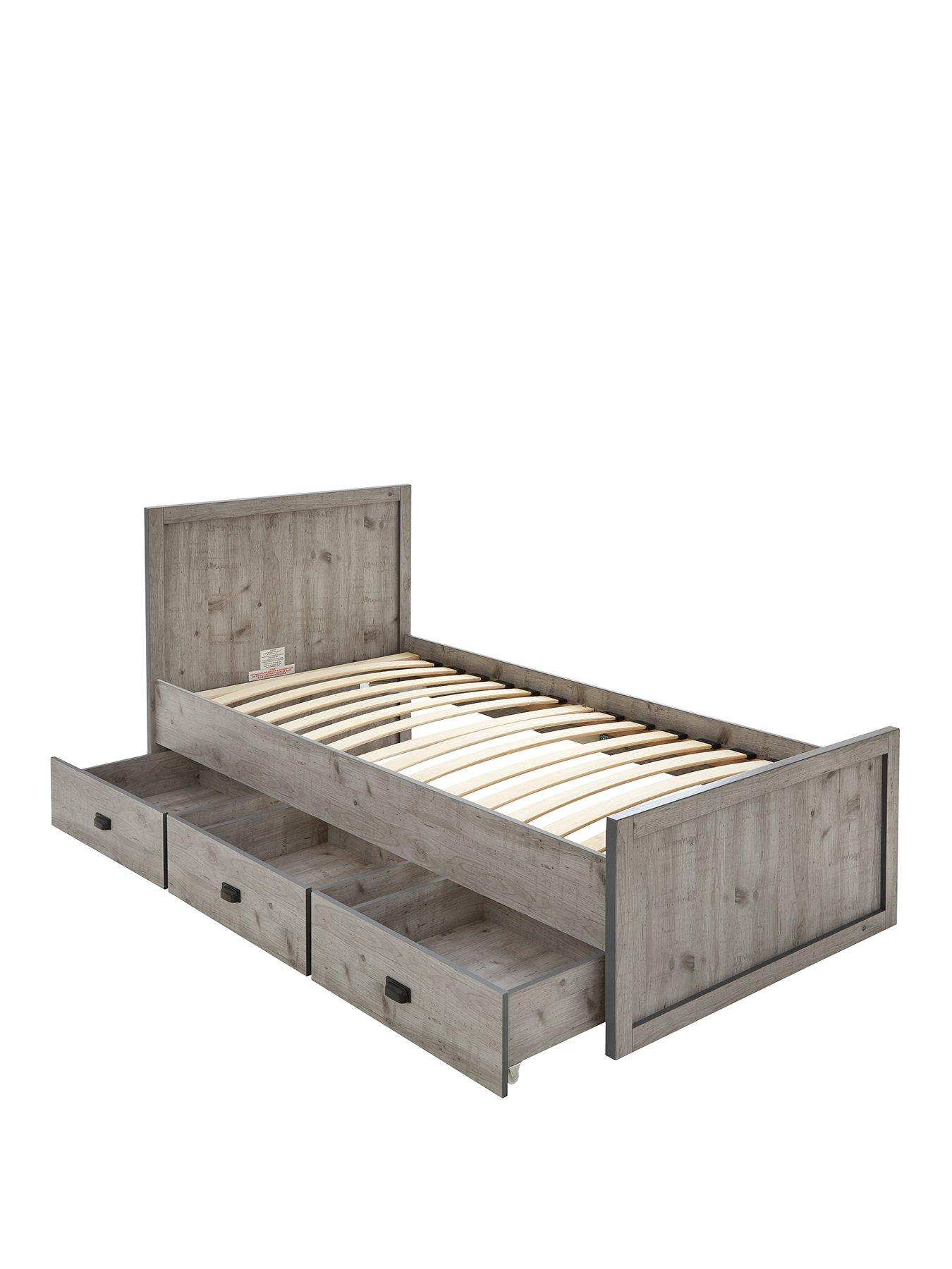 Rustic grey 2024 twin bed