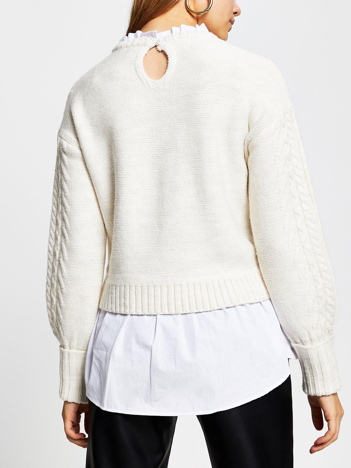 river island cable knit jumper