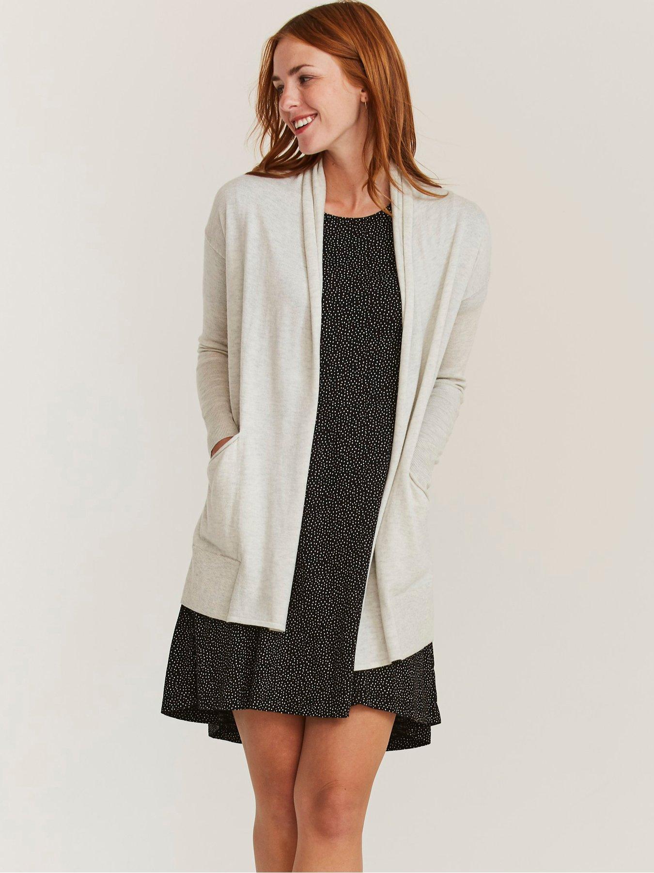 fat face black cardigan