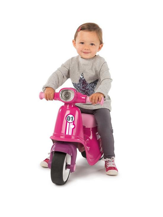 back image of smoby-scooter-pink