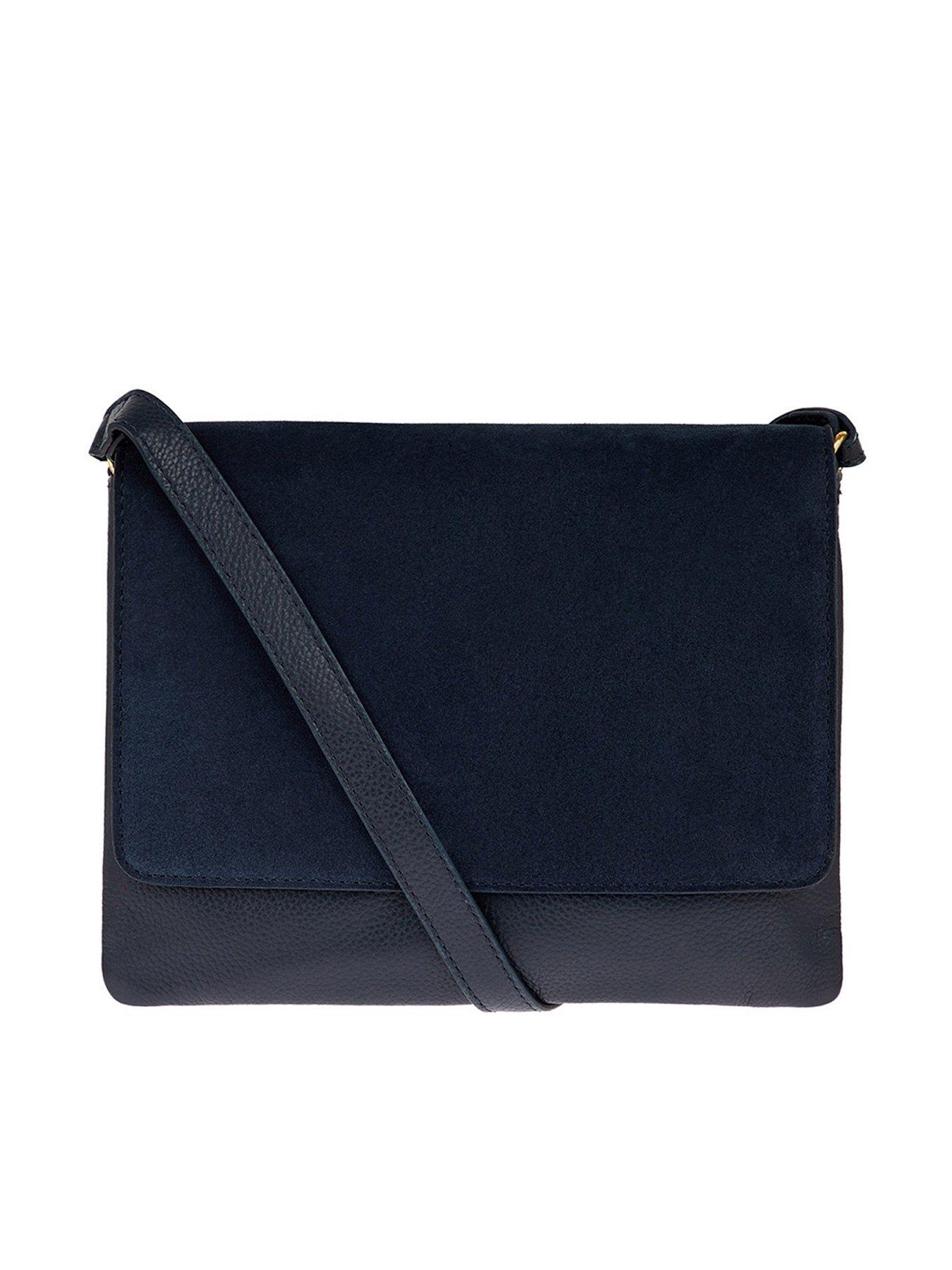 navy leather crossbody bag uk