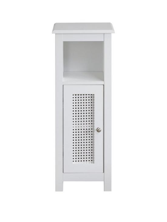 front image of lloyd-pascal-caspian-single-door-storage-cabinet--white
