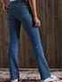  image of superdry-mid-rise-slim-flare-jeans-dark-blue