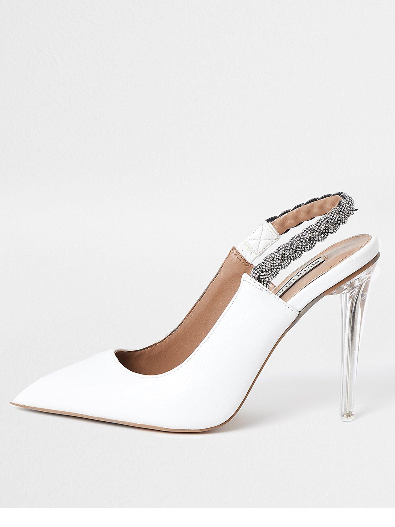 river island white court shoes