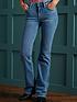  image of superdry-mid-rise-slim-flare-jeans-light-blue